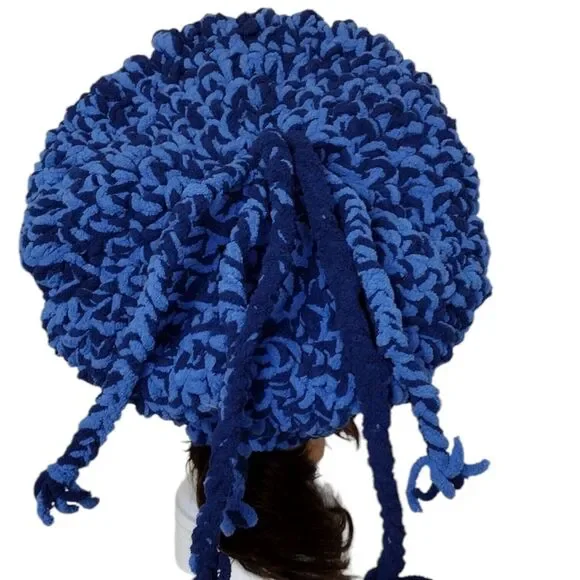 Slouchy, Beret Type Hat OOAK Handmade Crochet Free Hand Women's One Size - Picture 12 of 14